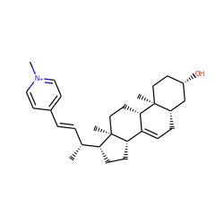 C[C@H](/C=C/c1cc[n+](C)cc1)[C@H]1CC[C@H]2C3=CC[C@H]4C[C@@H](O)CC[C@]4(C)[C@H]3CC[C@@]21C ZINC000045340241