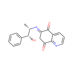 C[C@H](/N=C1\CC(=O)c2ncccc2C1=O)[C@H](O)c1ccccc1 ZINC000100897894