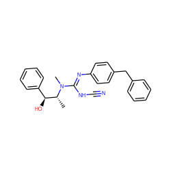 C[C@H]([C@@H](O)c1ccccc1)N(C)/C(=N/c1ccc(Cc2ccccc2)cc1)NC#N ZINC000013863337