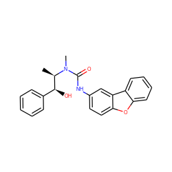 C[C@H]([C@@H](O)c1ccccc1)N(C)C(=O)Nc1ccc2oc3ccccc3c2c1 ZINC000013863355