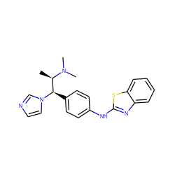 C[C@H]([C@@H](c1ccc(Nc2nc3ccccc3s2)cc1)n1ccnc1)N(C)C ZINC000013911813