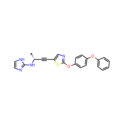 C[C@H](C#Cc1cnc(Oc2ccc(Oc3ccccc3)cc2)s1)Nc1ncc[nH]1 ZINC000028953040