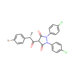 C[C@H](C(=O)C1C(=O)N(c2ccc(Cl)cc2)N(c2ccc(Cl)cc2)C1=O)c1ccc(Br)cc1 ZINC000101066524