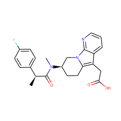 C[C@H](C(=O)N(C)[C@@H]1CCc2c(CC(=O)O)c3cccnc3n2C1)c1ccc(F)cc1 ZINC000066167011