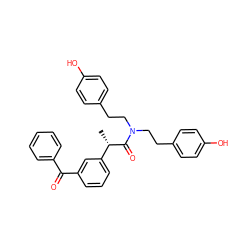 C[C@H](C(=O)N(CCc1ccc(O)cc1)CCc1ccc(O)cc1)c1cccc(C(=O)c2ccccc2)c1 ZINC000043012873