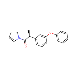 C[C@H](C(=O)N1C=CCC1)c1cccc(Oc2ccccc2)c1 ZINC000039046196