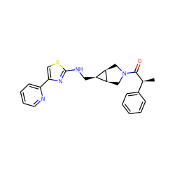 C[C@H](C(=O)N1C[C@H]2[C@@H](CNc3nc(-c4ccccn4)cs3)[C@H]2C1)c1ccccc1 ZINC000101637753