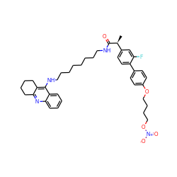 C[C@H](C(=O)NCCCCCCCCNc1c2c(nc3ccccc13)CCCC2)c1ccc(-c2ccc(OCCCCO[N+](=O)[O-])cc2)c(F)c1 ZINC000096269474