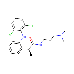 C[C@H](C(=O)NCCCN(C)C)c1ccccc1Nc1c(Cl)cccc1Cl ZINC000043019124