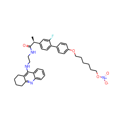 C[C@H](C(=O)NCCNc1c2c(nc3ccccc13)CCCC2)c1ccc(-c2ccc(OCCCCCCO[N+](=O)[O-])cc2)c(F)c1 ZINC000096270068