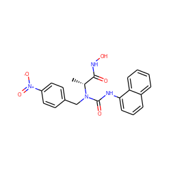 C[C@H](C(=O)NO)N(Cc1ccc([N+](=O)[O-])cc1)C(=O)Nc1cccc2ccccc12 ZINC000027554763