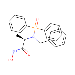 C[C@H](C(=O)NO)N(Cc1ccccc1)P(=O)(c1ccccc1)c1ccccc1 ZINC000034801924