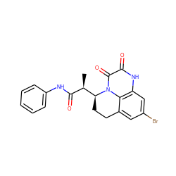 C[C@H](C(=O)Nc1ccccc1)[C@@H]1CCc2cc(Br)cc3[nH]c(=O)c(=O)n1c23 ZINC000029326910