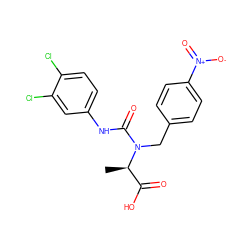 C[C@H](C(=O)O)N(Cc1ccc([N+](=O)[O-])cc1)C(=O)Nc1ccc(Cl)c(Cl)c1 ZINC000027553471