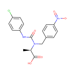 C[C@H](C(=O)O)N(Cc1ccc([N+](=O)[O-])cc1)C(=O)Nc1ccc(Cl)cc1 ZINC000027555786