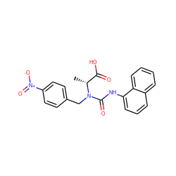 C[C@H](C(=O)O)N(Cc1ccc([N+](=O)[O-])cc1)C(=O)Nc1cccc2ccccc12 ZINC000027553465