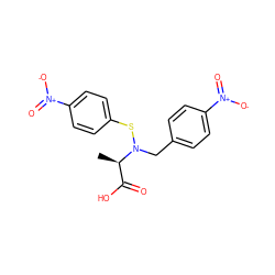 C[C@H](C(=O)O)N(Cc1ccc([N+](=O)[O-])cc1)Sc1ccc([N+](=O)[O-])cc1 ZINC000027558014