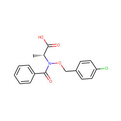 C[C@H](C(=O)O)N(OCc1ccc(Cl)cc1)C(=O)c1ccccc1 ZINC001772646554