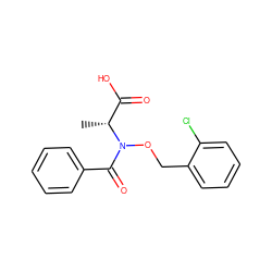 C[C@H](C(=O)O)N(OCc1ccccc1Cl)C(=O)c1ccccc1 ZINC001772625519