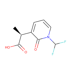 C[C@H](C(=O)O)c1cccn(C(F)F)c1=O ZINC000049112103