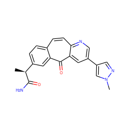 C[C@H](C(N)=O)c1ccc2ccc3ncc(-c4cnn(C)c4)cc3c(=O)c2c1 ZINC000095580904