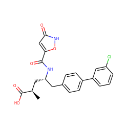 C[C@H](C[C@@H](Cc1ccc(-c2cccc(Cl)c2)cc1)NC(=O)c1cc(=O)[nH]o1)C(=O)O ZINC000140968912