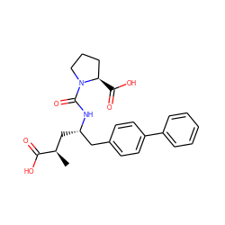 C[C@H](C[C@@H](Cc1ccc(-c2ccccc2)cc1)NC(=O)N1CCC[C@H]1C(=O)O)C(=O)O ZINC000140962559