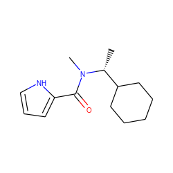 C[C@H](C1CCCCC1)N(C)C(=O)c1ccc[nH]1 ZINC000014959083