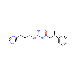 C[C@H](CC(=O)NC(=N)NCCCc1c[nH]cn1)c1ccccc1 ZINC000040892009