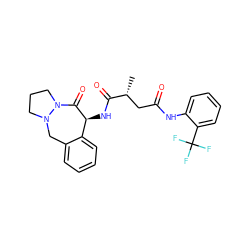 C[C@H](CC(=O)Nc1ccccc1C(F)(F)F)C(=O)N[C@@H]1C(=O)N2CCCN2Cc2ccccc21 ZINC001772636801