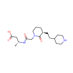 C[C@H](CC(=O)O)NC(=O)CN1CCC[C@@H](CCC2CCNCC2)C1=O ZINC000003783213