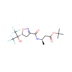 C[C@H](CC(=O)OC(C)(C)C)NC(=O)C1=NO[C@@H](C(O)(C(F)(F)F)C(F)(F)F)C1 ZINC000035997636