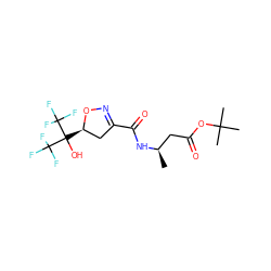 C[C@H](CC(=O)OC(C)(C)C)NC(=O)C1=NO[C@H](C(O)(C(F)(F)F)C(F)(F)F)C1 ZINC000035860900