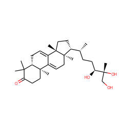 C[C@H](CC[C@H](O)[C@](C)(O)CO)[C@H]1CC[C@@]2(C)C3=CC[C@H]4C(C)(C)C(=O)CC[C@]4(C)C3=CC[C@]12C ZINC000031302381