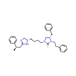 C[C@H](CC1=NC[C@H](CCCCN2C[C@H](Cc3ccccc3)N(CCc3ccccc3)C2=S)N1)c1ccccc1 ZINC001772626864