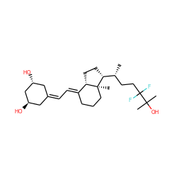 C[C@H](CCC(F)(F)C(C)(C)O)[C@H]1CC[C@H]2/C(=C/C=C3C[C@@H](O)C[C@H](O)C3)CCC[C@@]21C ZINC000207305758