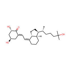 C[C@H](CCCC(C)(C)O)[C@@H]1CC[C@H]2/C(=C\C=C3/C[C@@H](O)C[C@H](O)C3=O)CCC[C@]12C ZINC000101001516