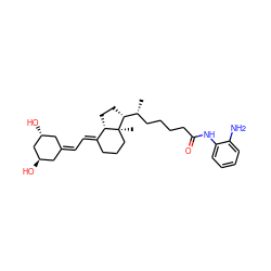 C[C@H](CCCCC(=O)Nc1ccccc1N)[C@H]1CC[C@H]2/C(=C/C=C3C[C@@H](O)C[C@H](O)C3)CCC[C@@]21C ZINC000049803461