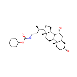 C[C@H](CCNC(=O)OC1CCCCC1)[C@@H]1CC[C@H]2[C@H]3[C@H](CC[C@]12C)[C@@]1(C)CC[C@@H](O)C[C@@H]1C[C@H]3O ZINC000058655524