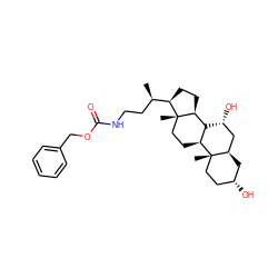 C[C@H](CCNC(=O)OCc1ccccc1)[C@H]1CC[C@H]2[C@H]3[C@H](CC[C@@]21C)[C@@]1(C)CC[C@@H](O)C[C@@H]1C[C@H]3O ZINC000058562914