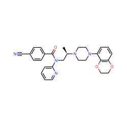 C[C@H](CN(C(=O)c1ccc(C#N)cc1)c1ccccn1)N1CCN(c2cccc3c2OCCO3)CC1 ZINC000012914519