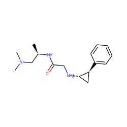 C[C@H](CN(C)C)NC(=O)CN[C@H]1C[C@@H]1c1ccccc1 ZINC000096172275