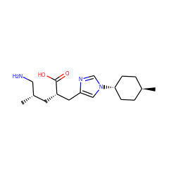 C[C@H](CN)C[C@@H](Cc1cn([C@H]2CC[C@H](C)CC2)cn1)C(=O)O ZINC000261148978