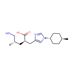 C[C@H](CN)C[C@H](Cc1cn([C@H]2CC[C@H](C)CC2)cn1)C(=O)O ZINC000261148974