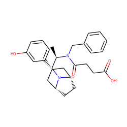 C[C@H](CN1[C@H]2CC[C@@H]1C[C@H](c1cccc(O)c1)C2)N(Cc1ccccc1)C(=O)CCC(=O)O ZINC000117303940