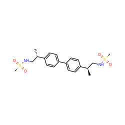 C[C@H](CNS(C)(=O)=O)c1ccc(-c2ccc([C@@H](C)CNS(C)(=O)=O)cc2)cc1 ZINC000064448909