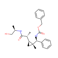 C[C@H](CO)NC(=O)[C@H](C)[C@@H]1C[C@@]1(C)[C@@H](NC(=O)OCc1ccccc1)c1ccccc1 ZINC000006201974