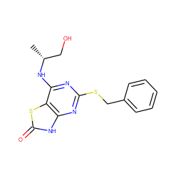 C[C@H](CO)Nc1nc(SCc2ccccc2)nc2[nH]c(=O)sc12 ZINC000029129028