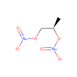 C[C@H](CO[N+](=O)[O-])O[N+](=O)[O-] ZINC000004743757