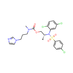 C[C@H](COC(=O)N(C)CCCn1ccnc1)N(c1cc(Cl)ccc1Cl)S(=O)(=O)c1ccc(Cl)cc1 ZINC000028976133